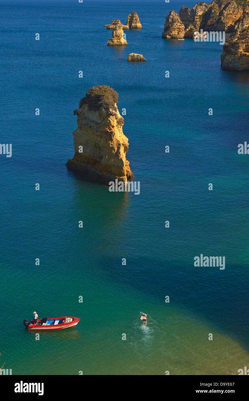 Lagos, Dona Ana Beach, Praia da Dona Ana, Algarve, Portugal, Europa Stockfoto