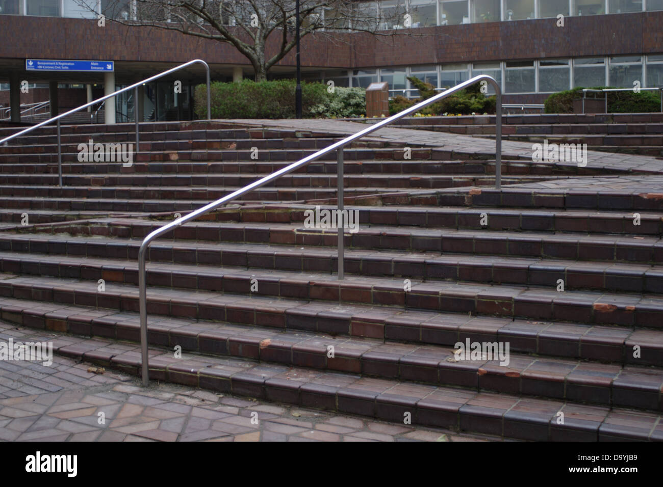 Stufen, Treppen, Sunderland Civic Center. Stockfoto