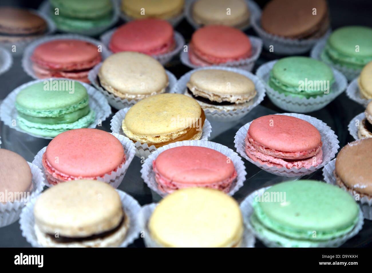 Macarons angezeigt in Mailand Italien Stockfoto