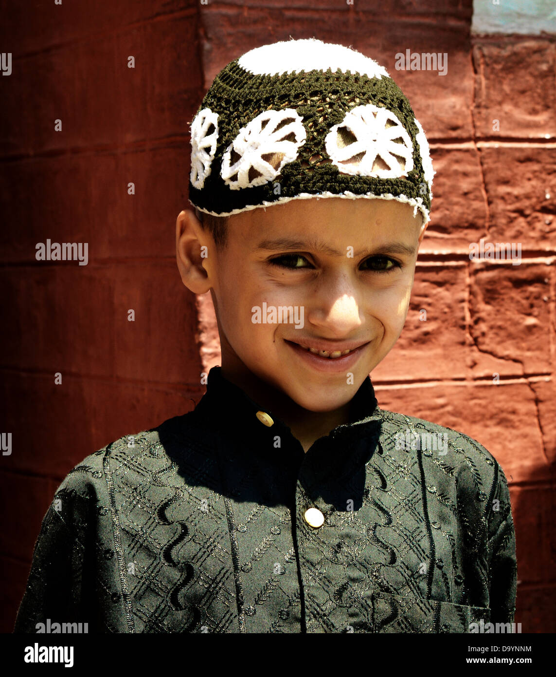 Muslim, Islam, muslimische Junge Unschuld, reine, Lächeln, Eid Stockfoto