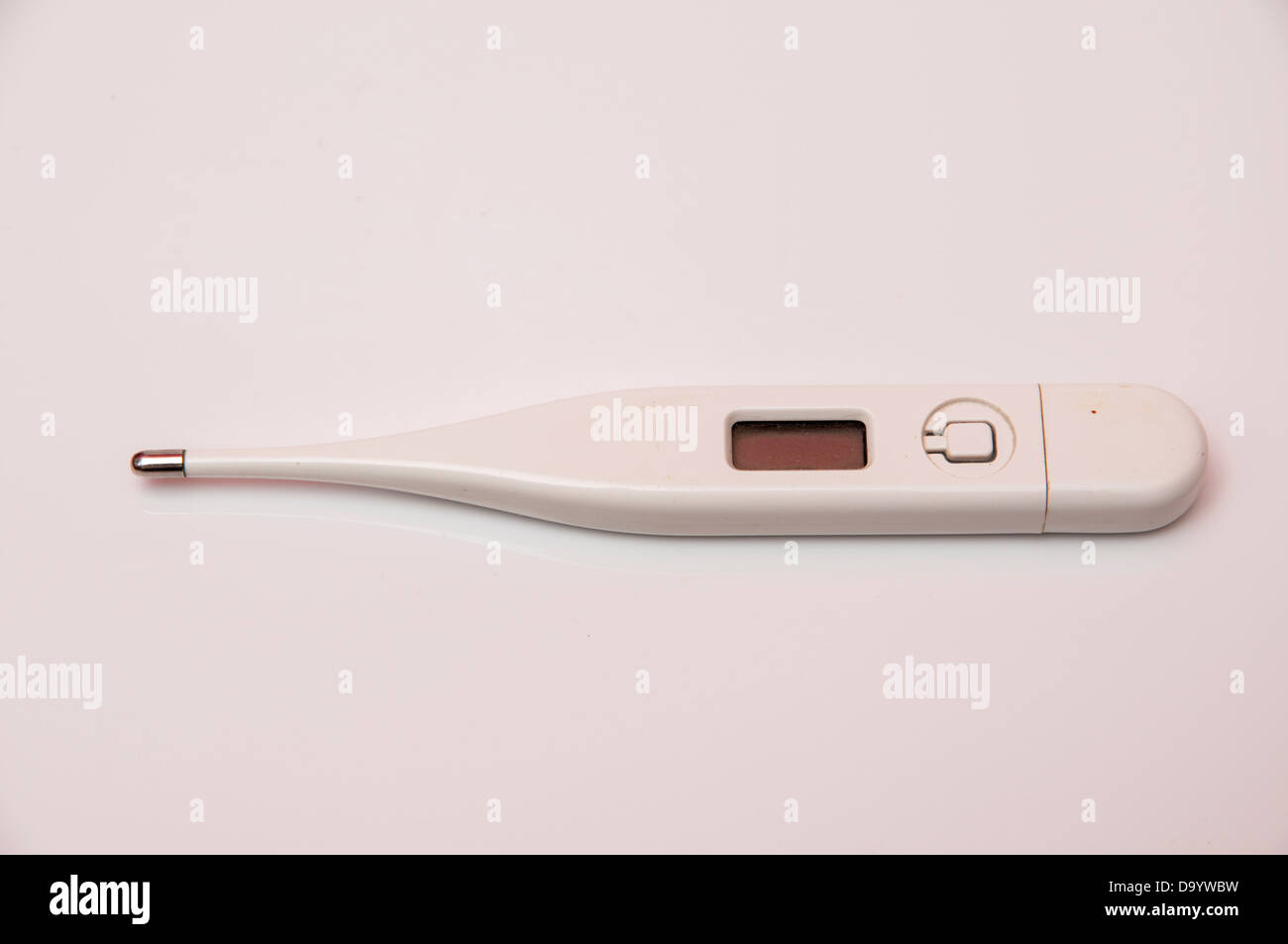 medizinisches Thermometer schauen weiß für Kinder Fieber Stockfoto