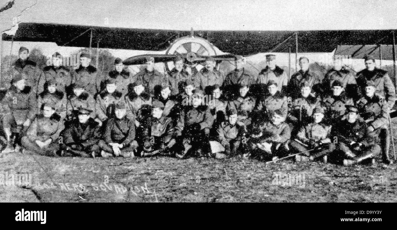 Die 104th Aero Squadron, die im Ersten Weltkrieg gebildet wurde, war ein wichtiger Bestandteil des U.S. Army Air Service. Im November 1918 nahm das Geschwader an kritischen Luftkampfeinsätzen während der letzten Kriegsphasen Teil. Stockfoto