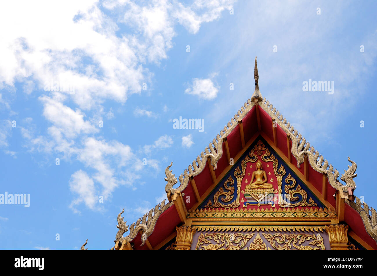 Buddhismus-Kunst im Tempel Stockfoto