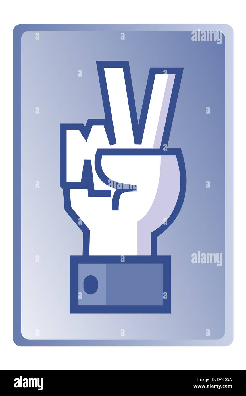 Gewinner-Zeichen, universal Hand-symbol Stockfoto