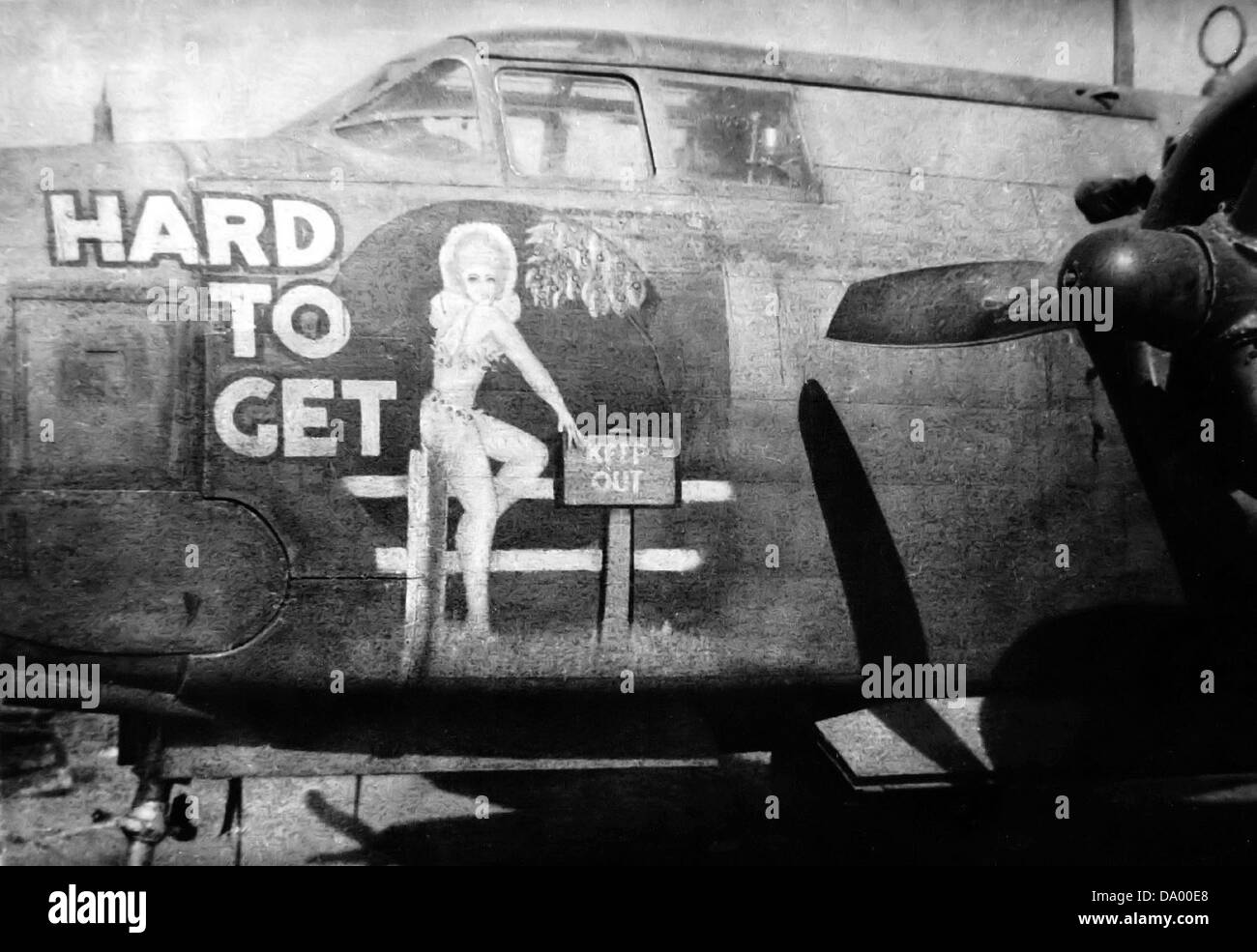 Die 8th Bombardment Squadron Betrieb das A-20G Flugzeug während des Zweiten Weltkriegs. Dieses Flugzeug wurde für Bodenangriffsmissionen eingesetzt, mit starker Bewaffnung ausgestattet und für harte Kampfbedingungen verstärkt. Sie war maßgeblich an strategischen Bombenangriffen in ganz Europa und im Pazifik-Theater beteiligt. Stockfoto