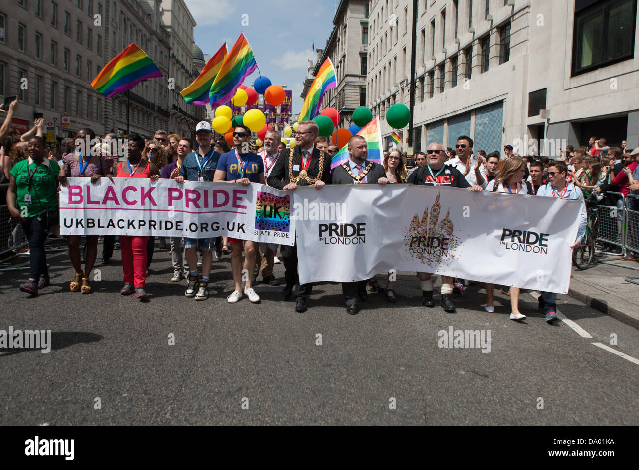 London, UK. 29. Juni 2013. Die jährliche London Pride Parade verläuft nach unten Regent Street London, 29. Juni 2013, London Credit: Martyn Wheatley/Alamy Live News Stockfoto