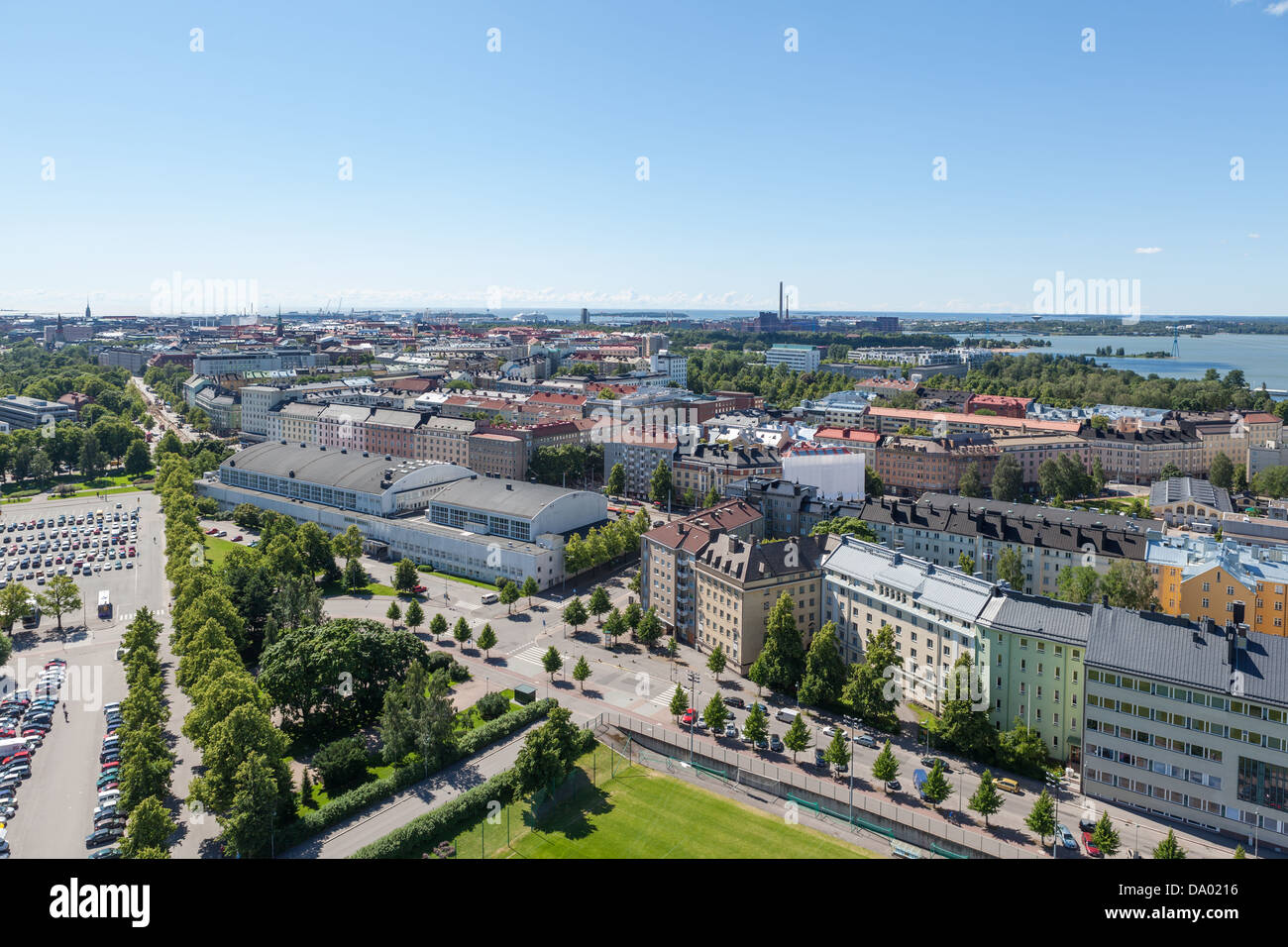 Blick auf die Stadt Helsinki Stockfoto