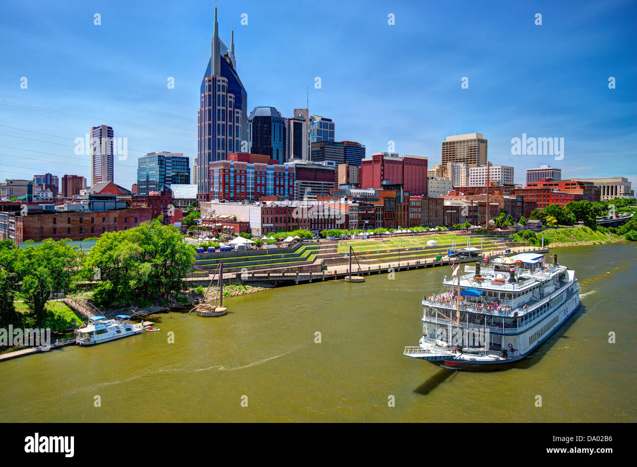 Skyline der Innenstadt von Nashville, Tennessee, USA. Stockfoto