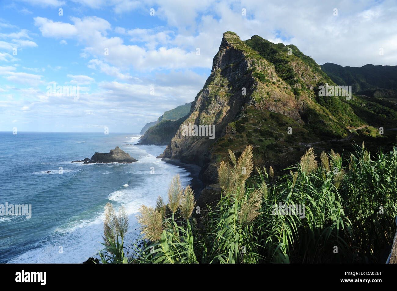 Nord-Küste in Ponta Delgada Madeira Stockfoto
