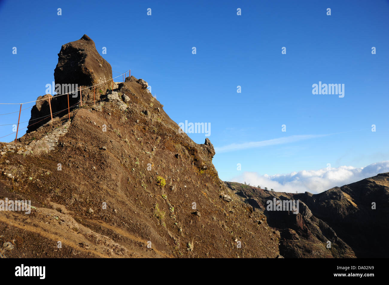 Wanderweg am Pico Do Arieiro auf der Insel Madeira Portugal Stockfoto