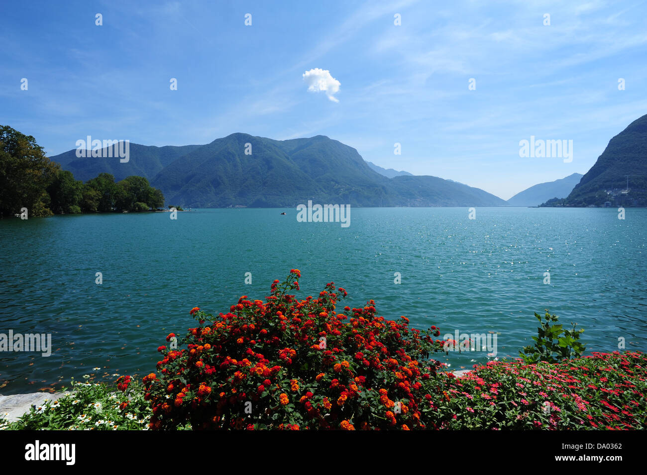 Lago di Lugano Stockfoto