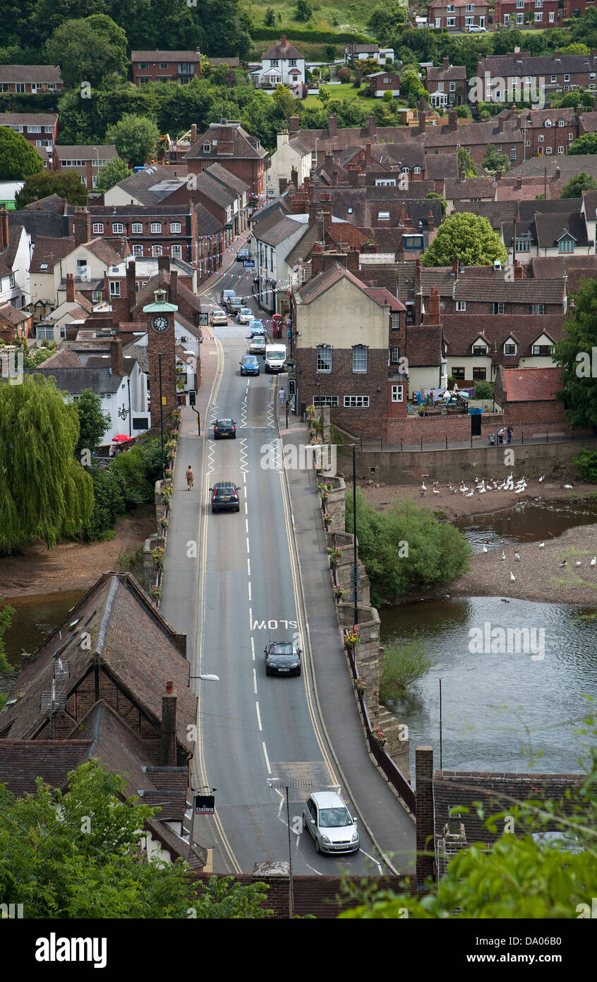 Brücke über den Fluss Severn bei Bridgnorth, Shropshire Stockfoto