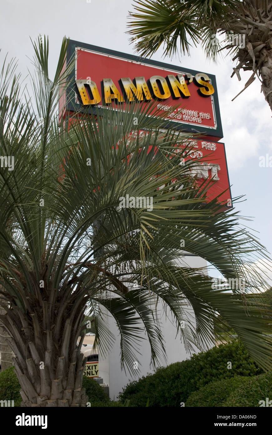 Damon's Grill Schild Myrtle Beach South Carolina USA Stockfoto