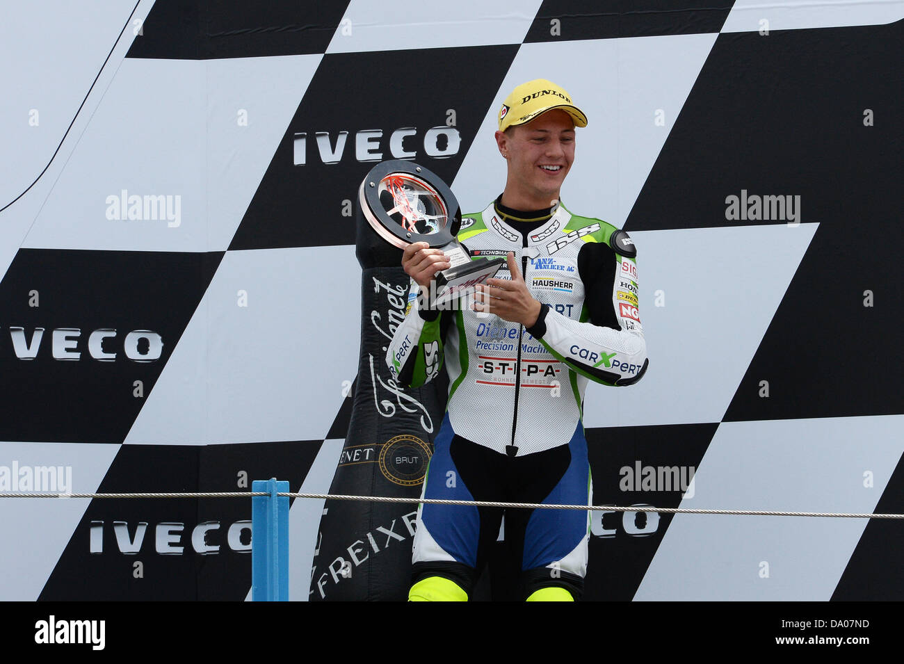 Assen, Niederlande. 29. Juni 2013. Dominique Aegerter (Technomag Carexpert) während des Rennens auf TT ASSEN Rennstrecke. Bildnachweis: Gaetano Piazzolla/Alamy Live-Nachrichten Stockfoto