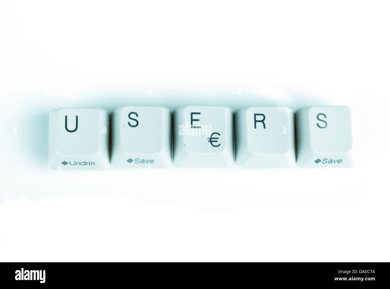 Benutzer Wort geschrieben mit Computer-Tasten Stockfoto