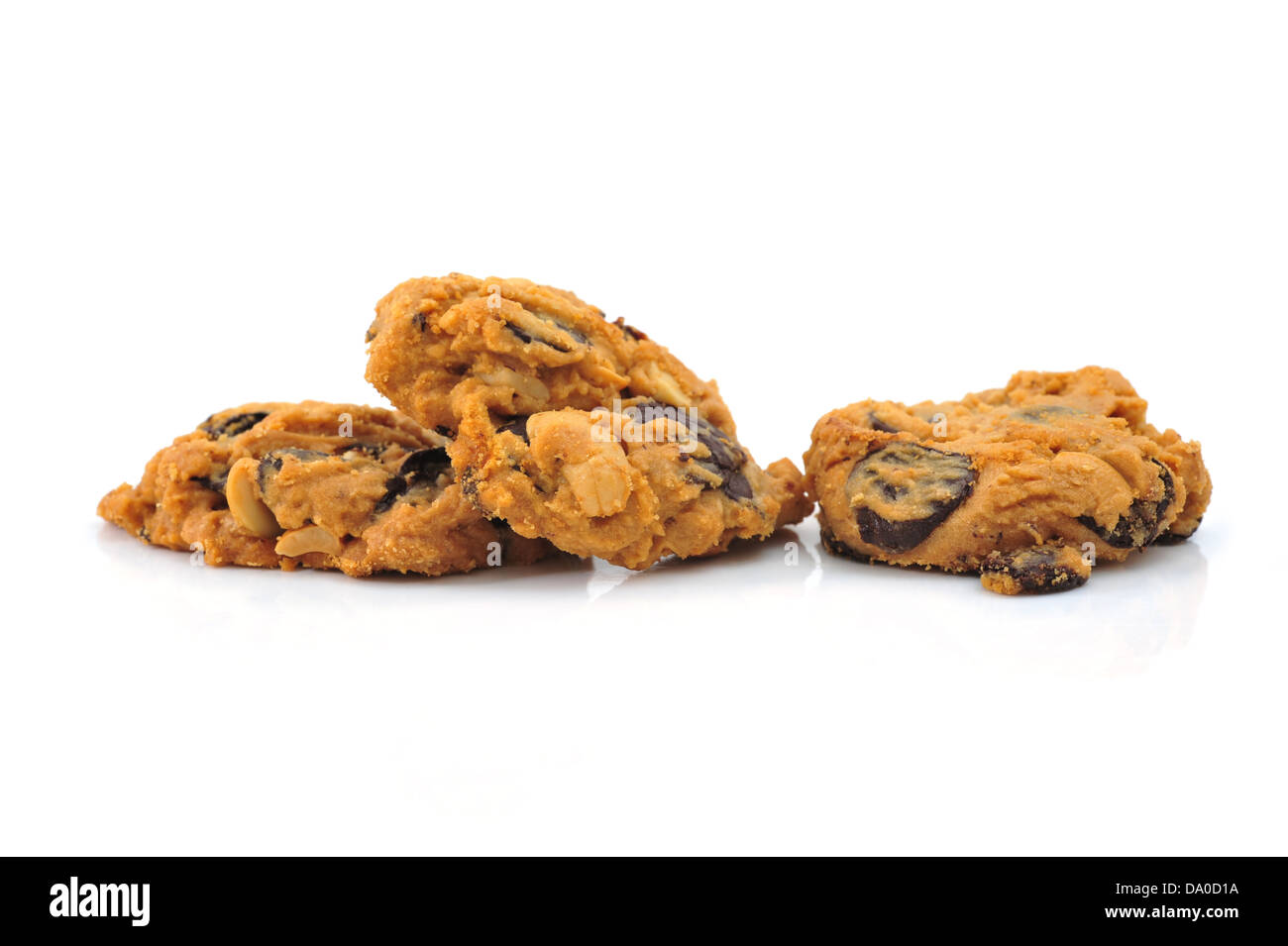 Chocolate Chip und Nuss-Kekse Stockfoto