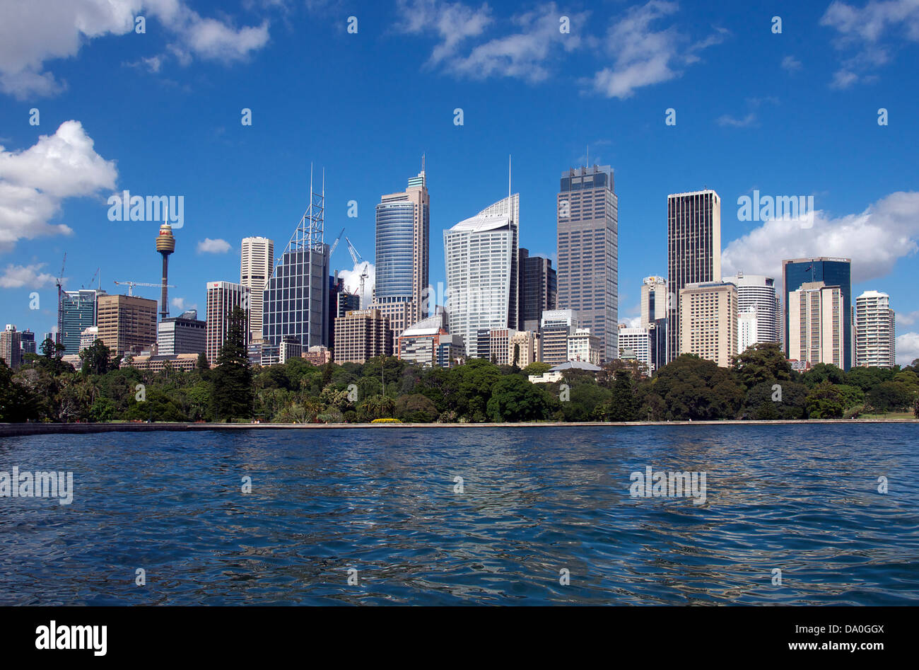 Skyline der Stadt Farm Cove Sydney New South Wales Australien Stockfoto