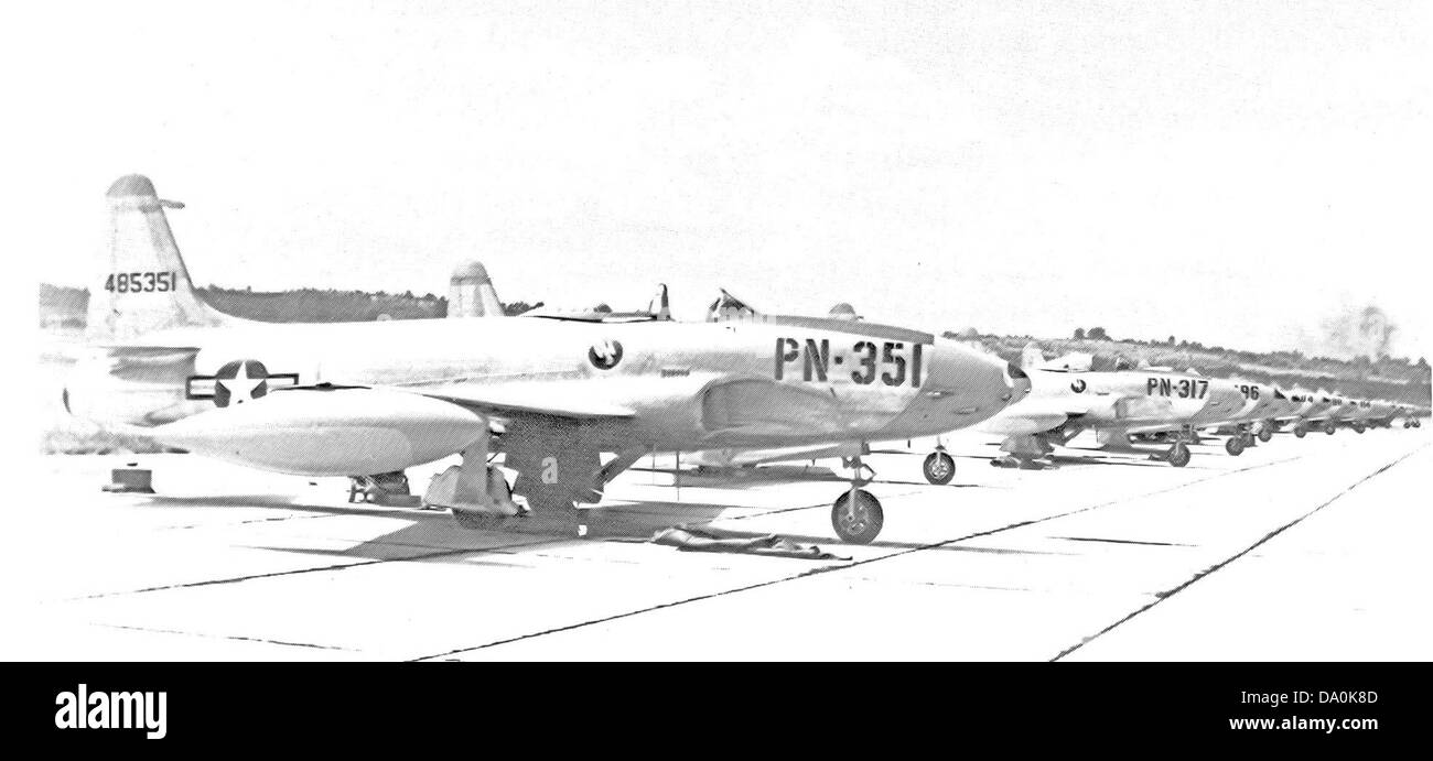 71. Fighter Squadron Lockheed P-80s März AFB 1948 Stockfoto