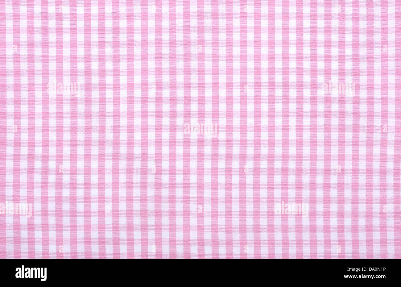Leichte rosa karierten Stoff Closeup, Tischdecke Textur Stockfoto