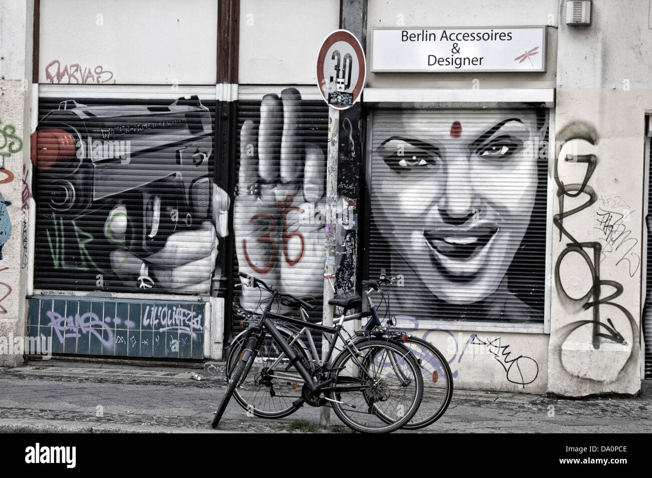 Graffiti in Kreuzberg, Berlin, Deutschland Stockfoto