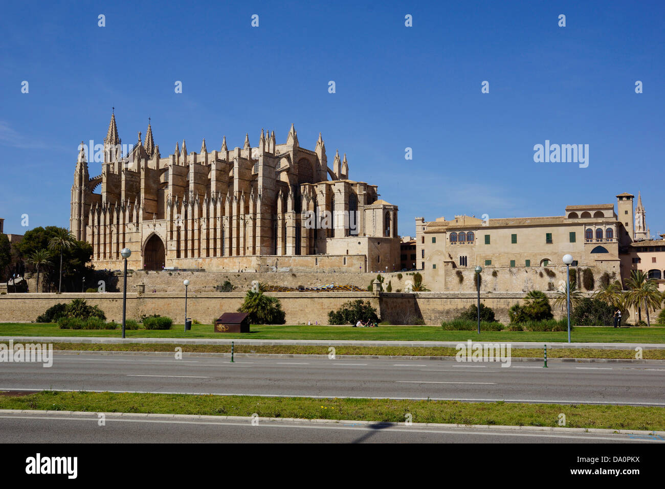 La Seu Kathedrale von Santa Maria di Palma, Palma De Mallorca, Mallorca, Spanien Stockfoto