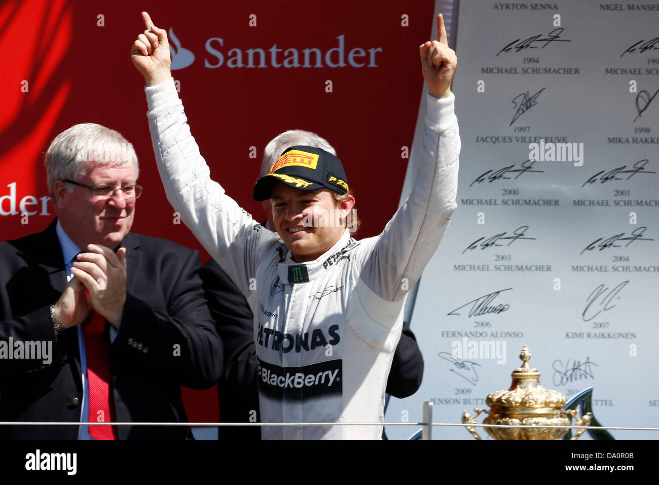 Silverstone im Vereinigten Königreich. 30. Juni 2013. Motorsport: FIA Formula One World Championship 2013, Grand Prix von Großbritannien, #9 Nico Rosberg (GER, Mercedes AMG Petronas F1 Team), Credit: Dpa picture-Alliance/Alamy Live News Stockfoto