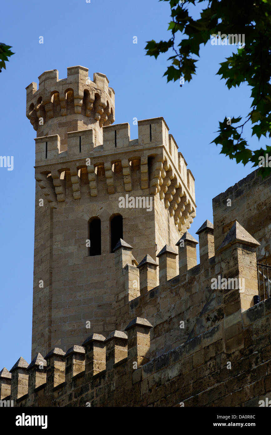 Turm des Almudaina-Palastes, Palma De Mallorca, Mallorca, Spanien Stockfoto