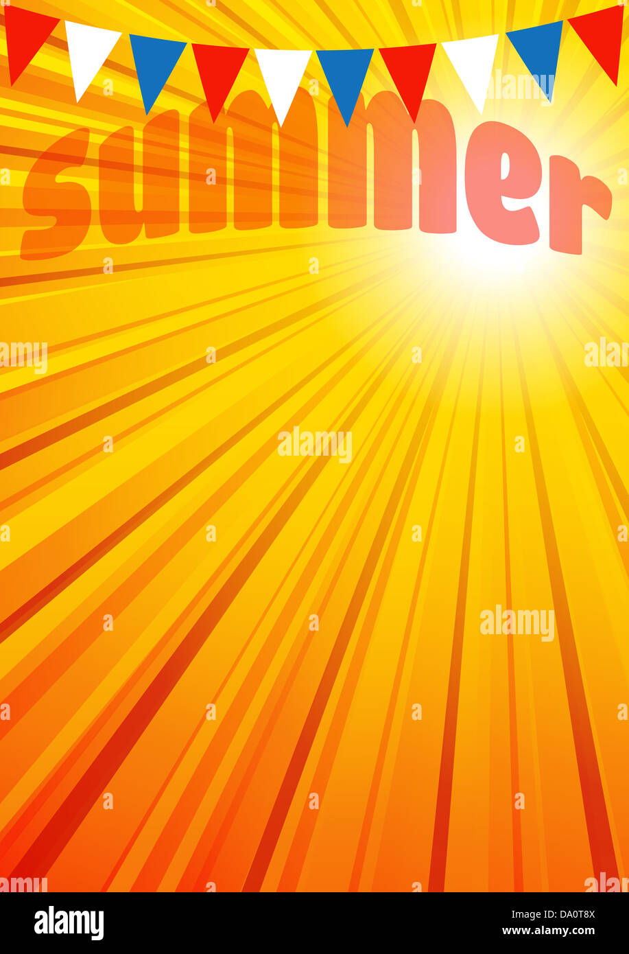 Sommer Hintergrund, Broschüre, Flyer, Poster Stockfoto