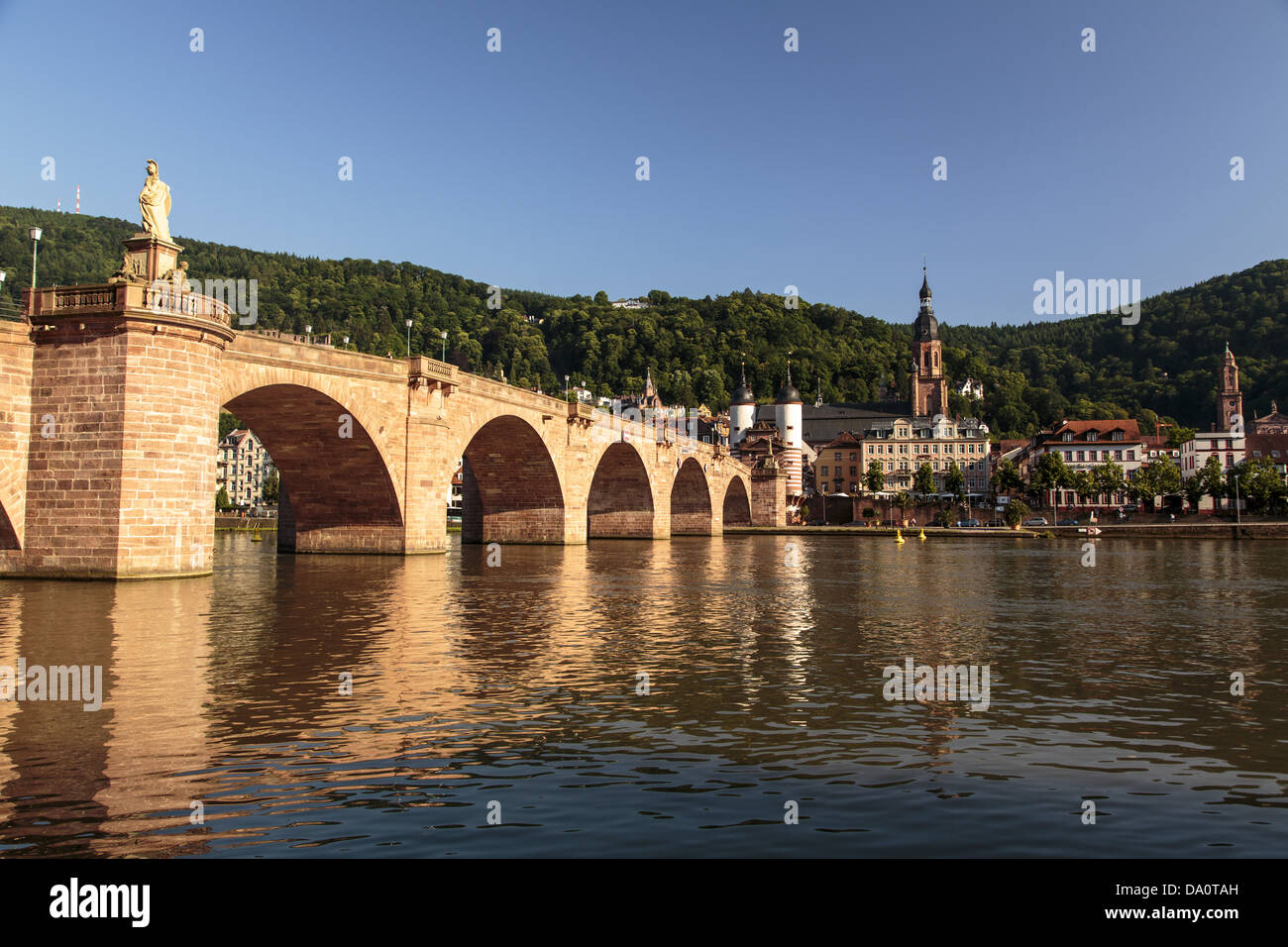 Heidelberg Altstadt und der alten Brücke, Deutschland Stockfoto