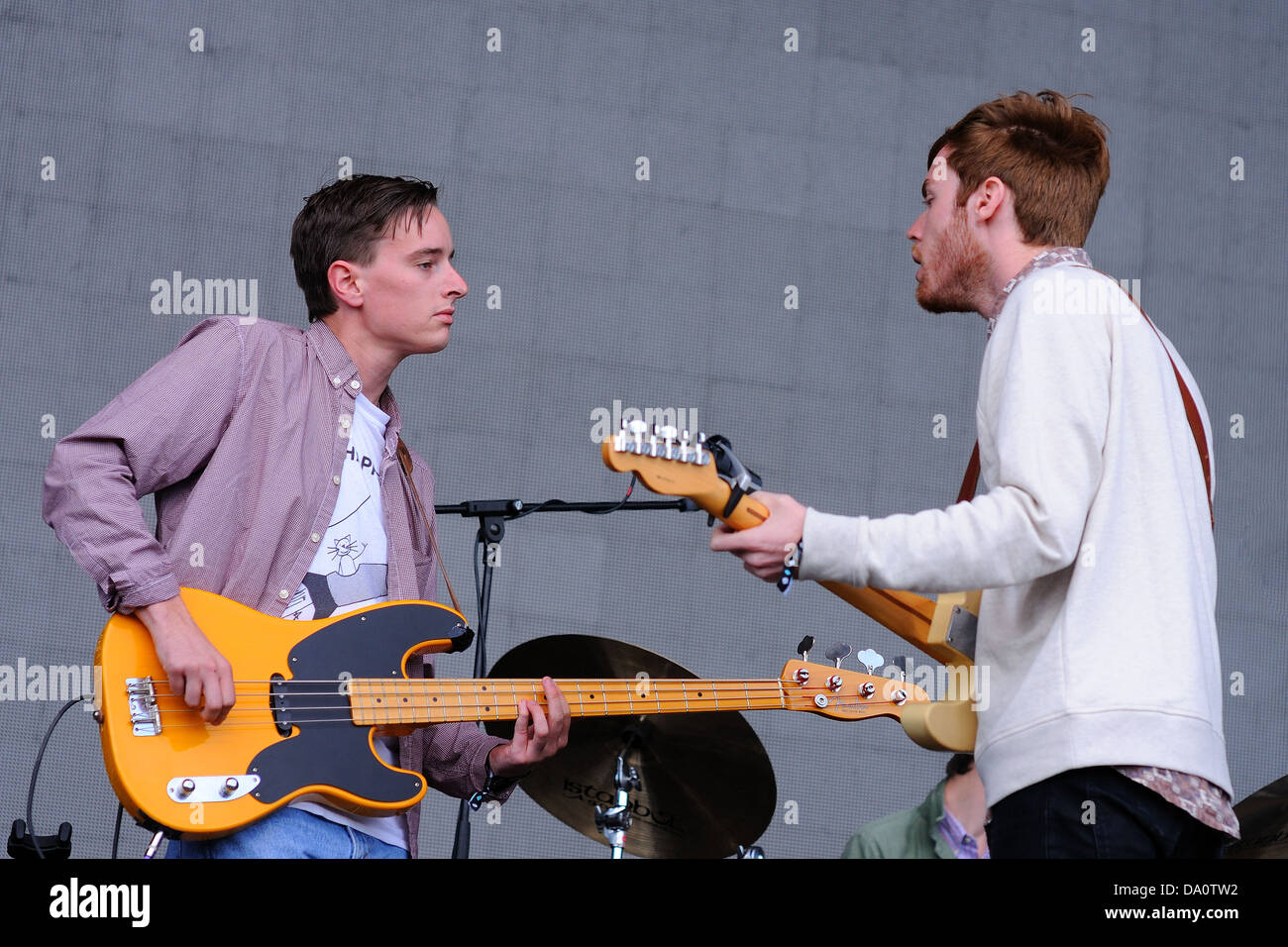 BARCELONA - 23 Mai: Wilde nichts Band auf Heineken Primavera Sound Festival 2013 am 23. Mai 2013 in Barcelona, Spanien führt. Stockfoto