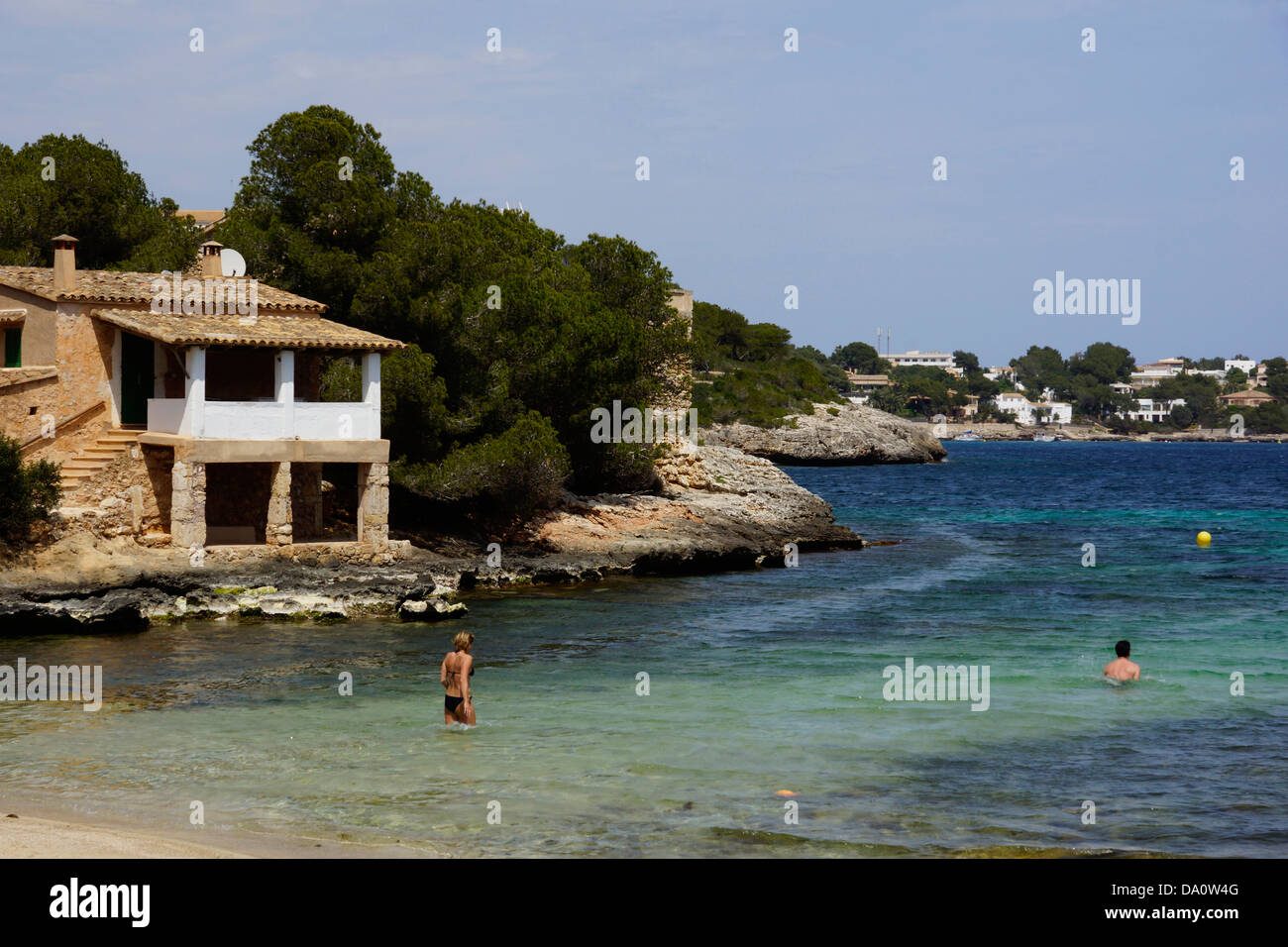 Strand in der Nähe von Portopetro, Mallorca, Spanien Stockfoto