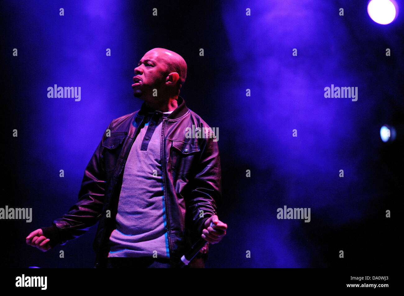 BARCELONA - 25 Mai: Wu-Tang Clan, American East Coast hip Hop Gruppe, führt bei Heineken Primavera Sound Festival 2013. Stockfoto