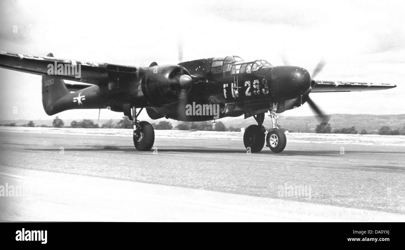 318th Kämpfer-Allwetter-Geschwader Northrop P-61 b-20-keine schwarze Witwe 43-8293 1947 Hamilton Feld CA Stockfoto