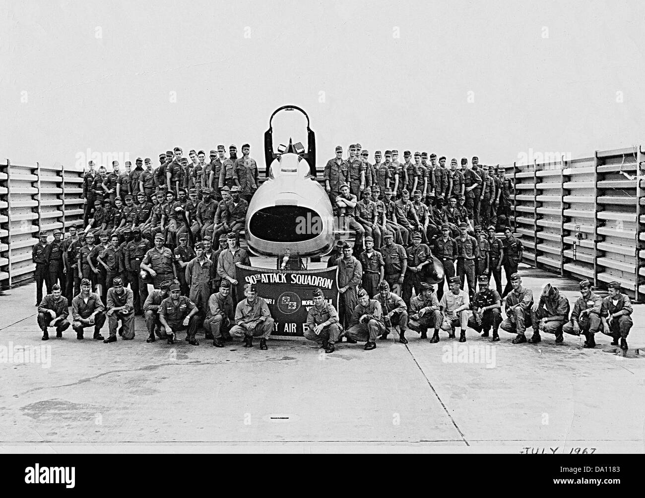 90. Attack Squadron - Geschwader Foto - Bien Hoa Luftwaffenstützpunkt RVN Juli 1967 Stockfoto