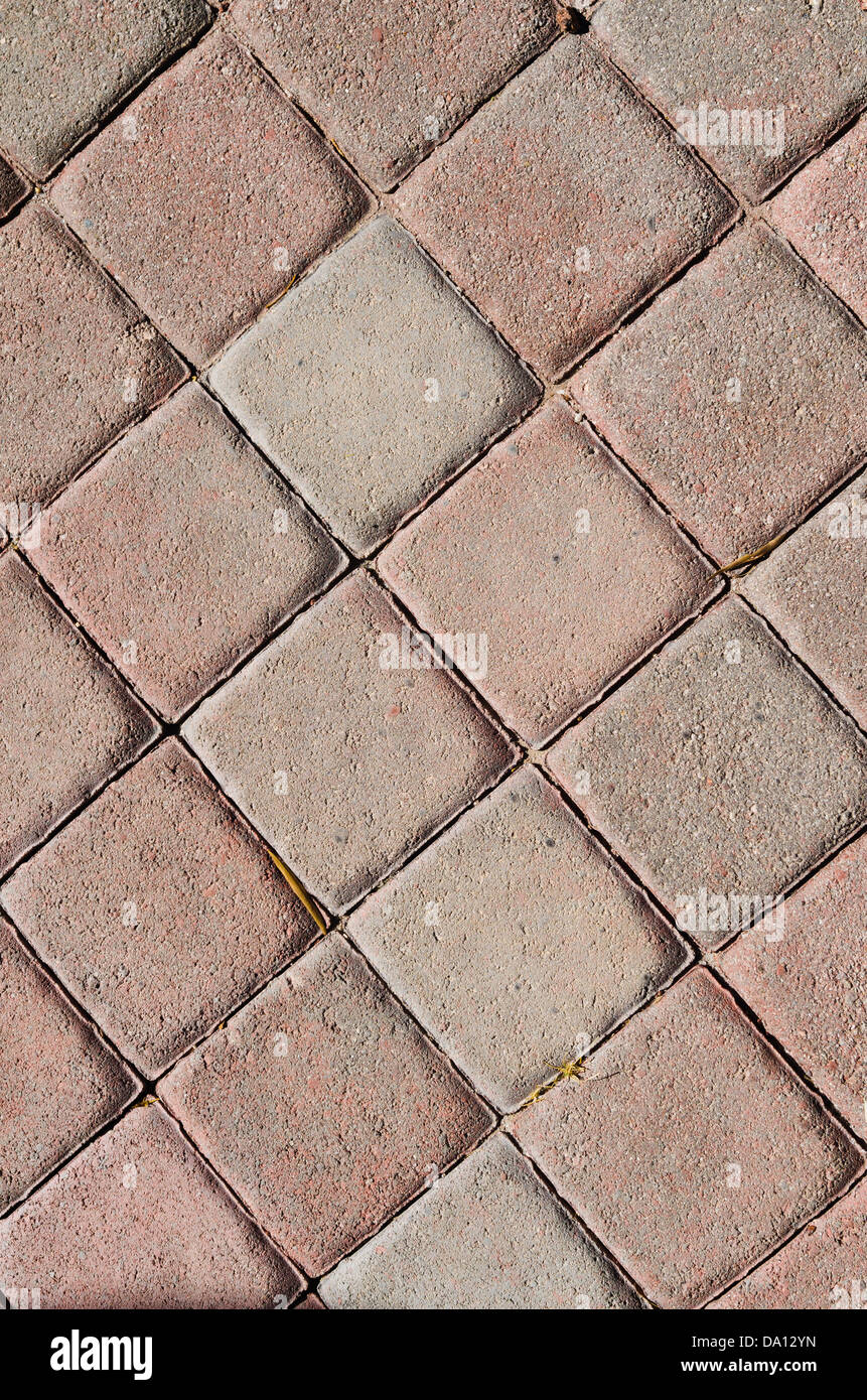 Ein Backstein Fertiger Muster. Hervorragend geeignet für den Einsatz als Terrasse oder Outdoor-Bodenbelag oder Gehwege. Stockfoto