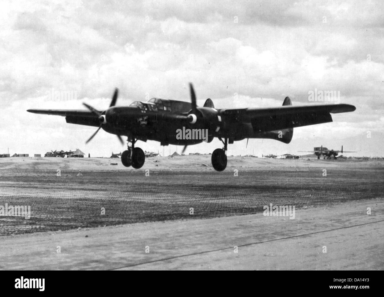 547th Night Fighter Squadron - P-61 schwarze Witwe Stockfoto