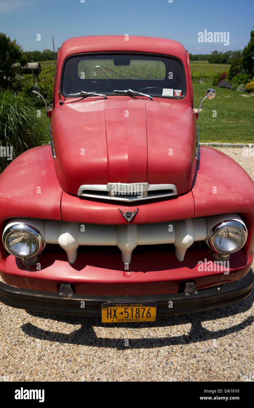 alten roten Ford truck Stockfoto