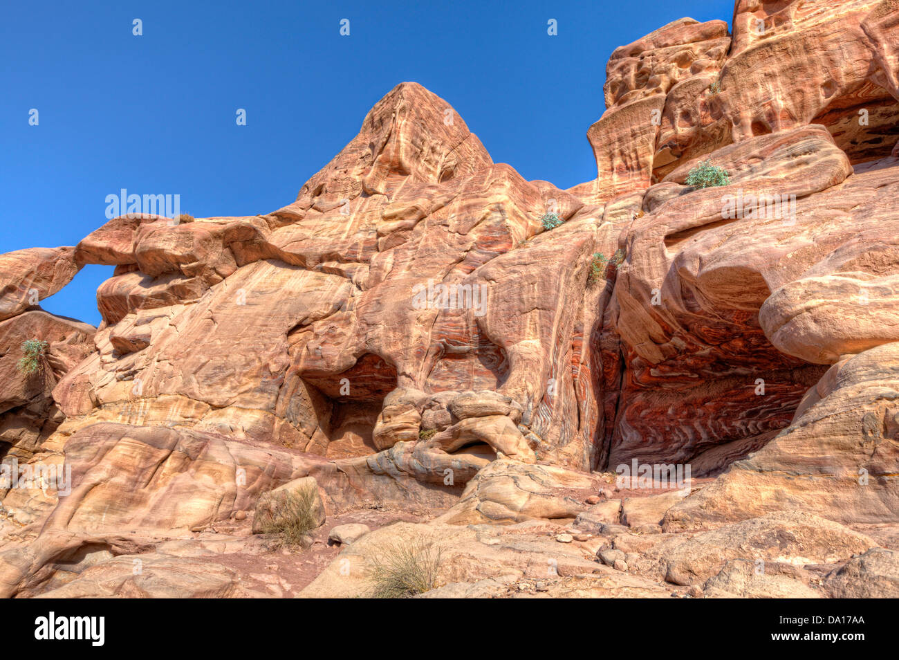 Alte Gräber in Petra, Jordanien Stockfoto