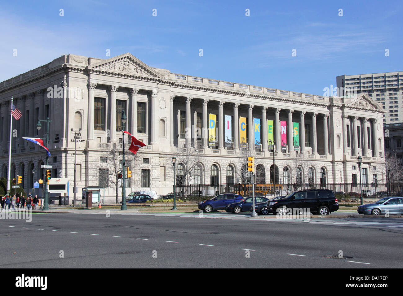 Free Library of Philadelphia Gebäude. Stockfoto