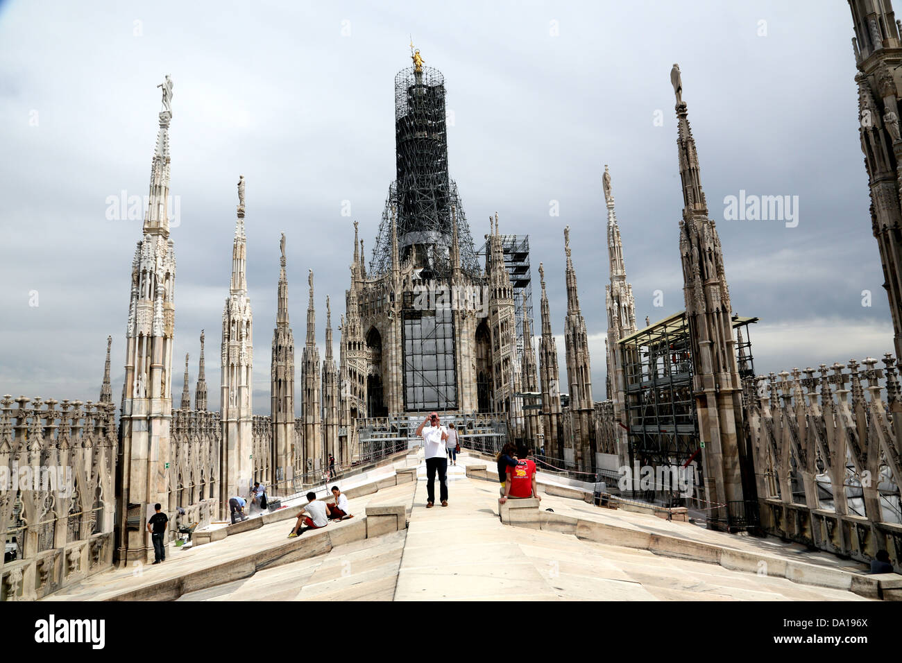 Das Dach des Mailänder Dom in Italien Stockfoto