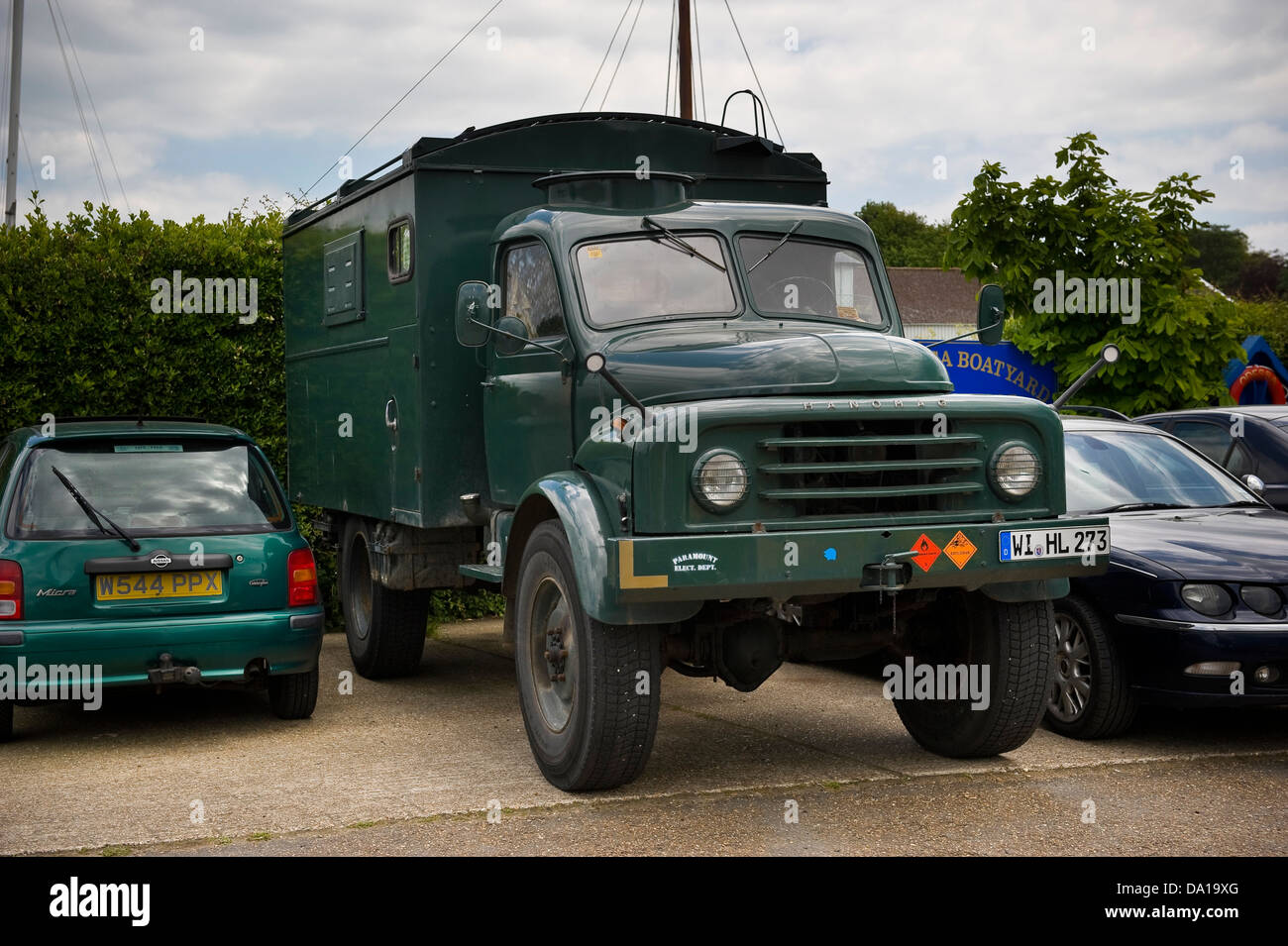Deutsche Armee Hanomag LKW in Newport, Isle Of Wight, Großbritannien Stockfoto