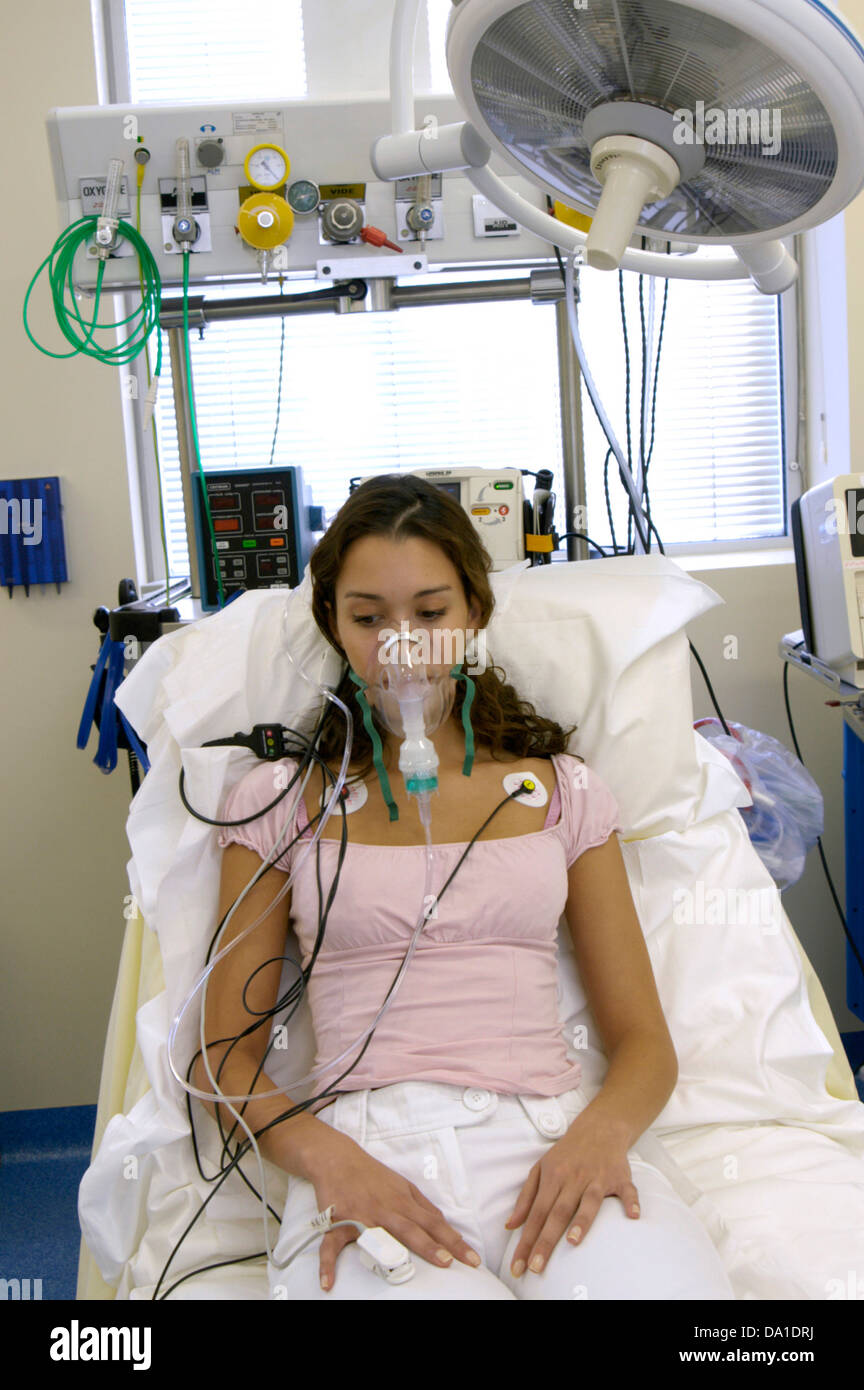 RESPIRATORISCHE INSUFFIZIENZ Stockfoto