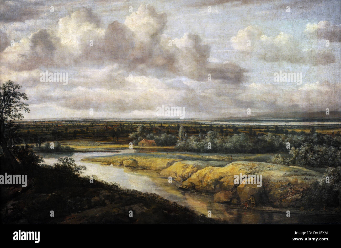 Philip de Koninck (1619-1688). Niederländischer Maler. Landschaft mit Fluss, 1650-1655. Alte Pinakothek. München. Deutschland. Stockfoto