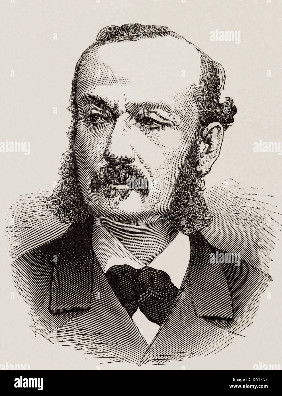 Estanislao Suarez Inclan (1822-1890). Spanischer Politiker. Gravur in der spanischen und amerikanischen Abbildung, 1883. Stockfoto