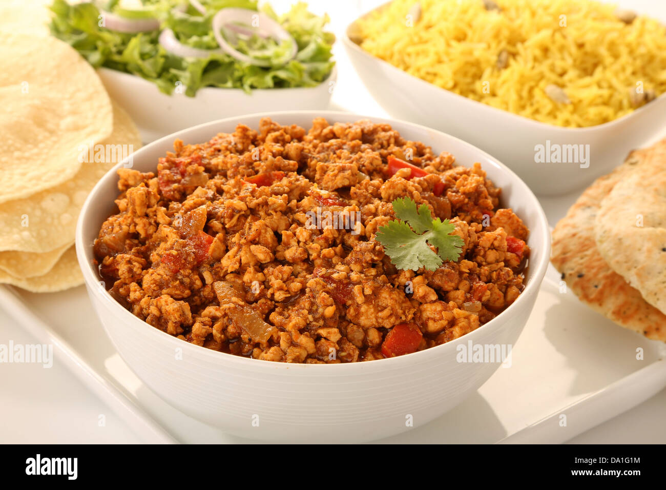 KEEMA HÜHNERCURRY Stockfoto