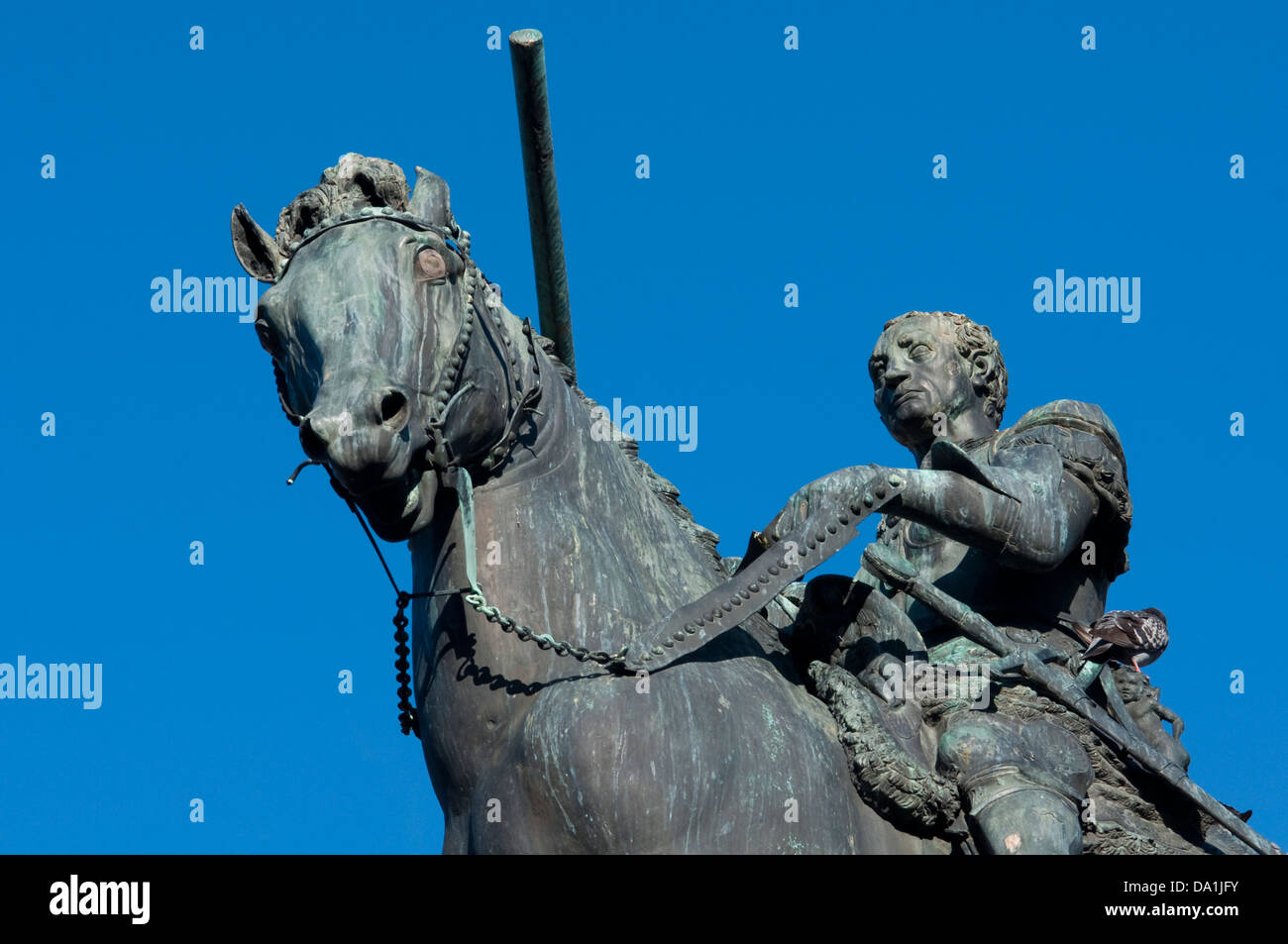 Italien, Veneto, Padua, Reiterdenkmal des Gattamelata vor der Basilika des Heiligen Antonius von Donatello Stockfoto