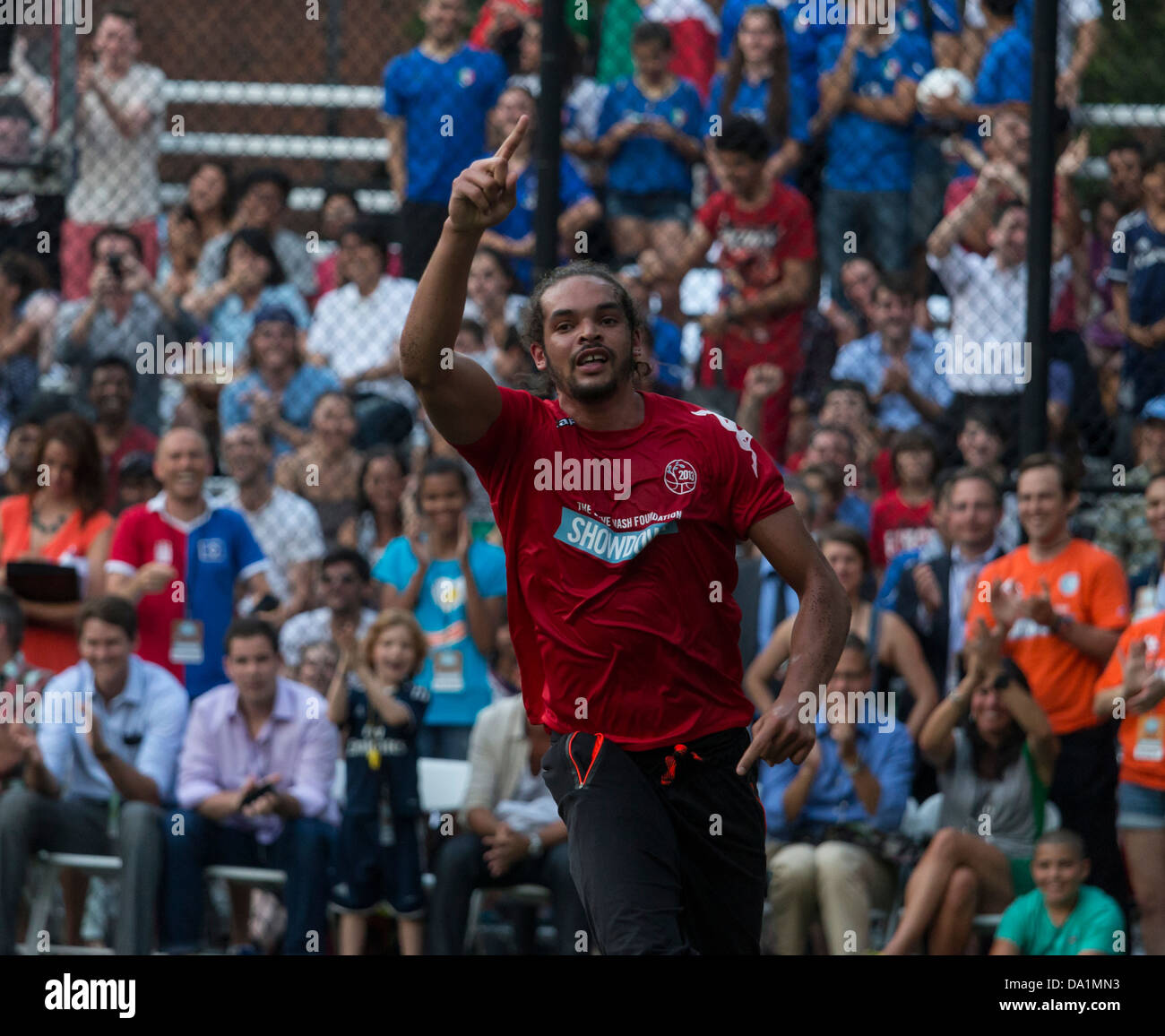 Die sechste Steve Nash Stiftung Showdown-Fußball-Spiel Stockfoto