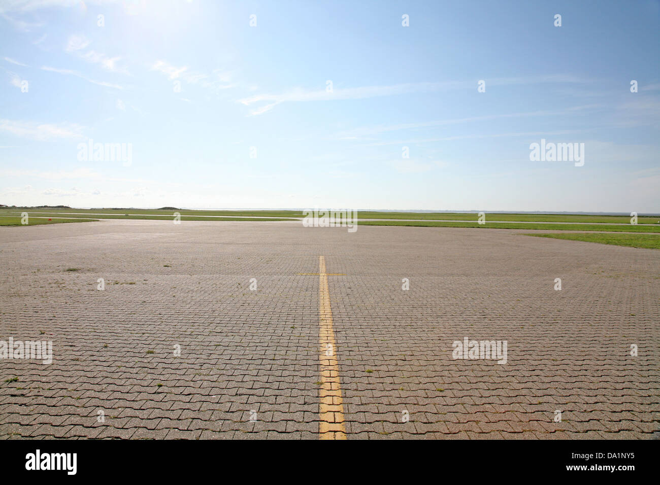 Start-und Landebahn auf Juist Stockfoto