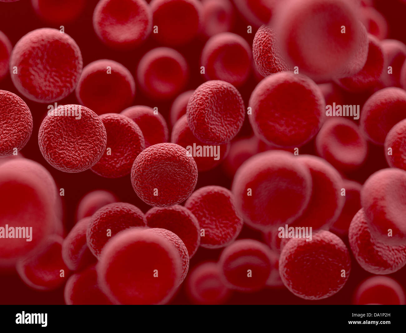 3D Render Blut Herkunft mit Weichzeichner Stockfoto