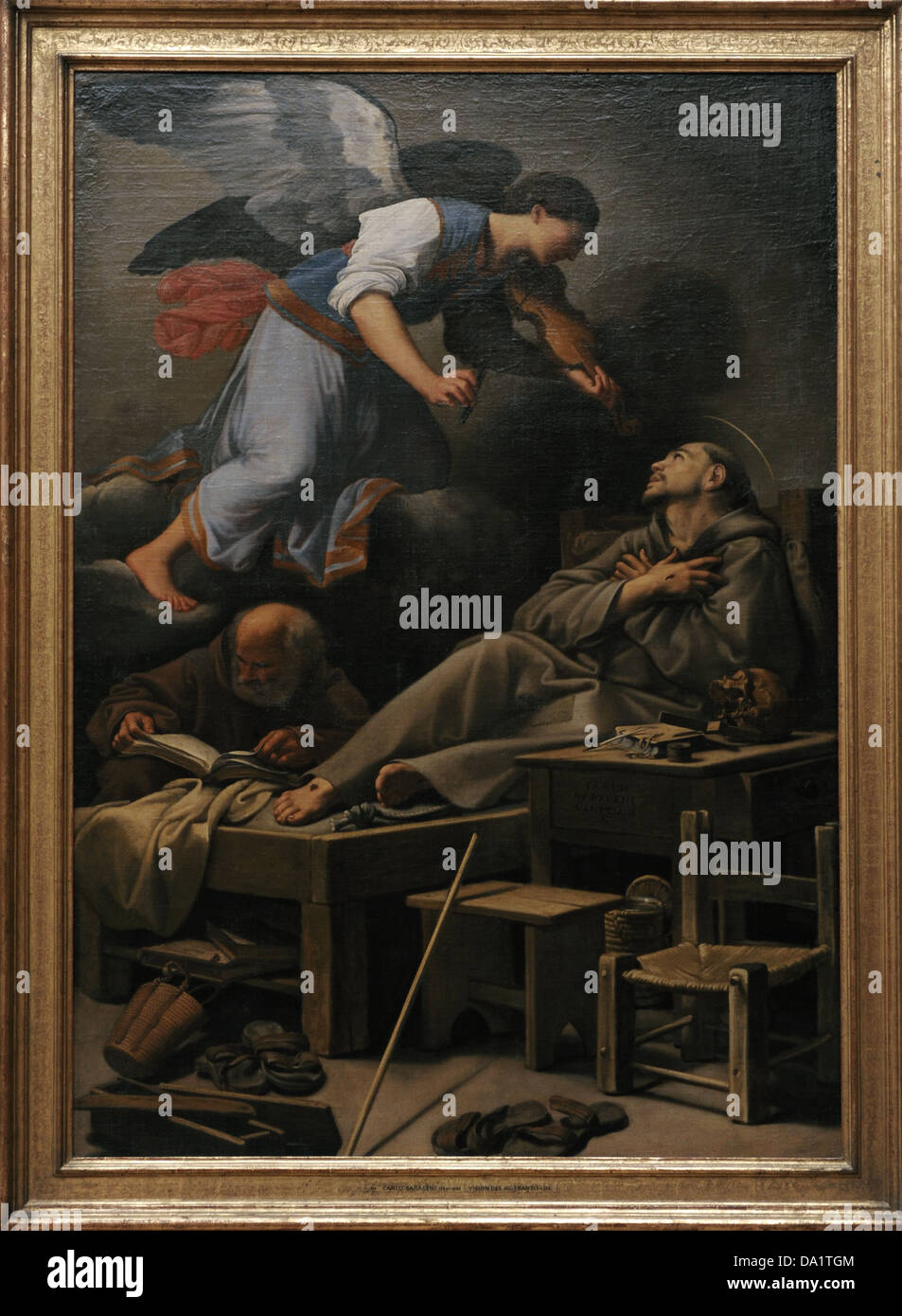 Carlo Saraceni (1580-1620). Italienischer Maler. Die Vision des Heiligen Franziskus, ca. 1620. Alte Pinakothek. München. Deutschland. Stockfoto
